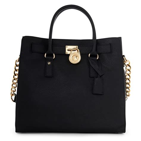 michael kors hamilton perforated saffiano tote black|Michael Kors Hamilton saffiano bag.